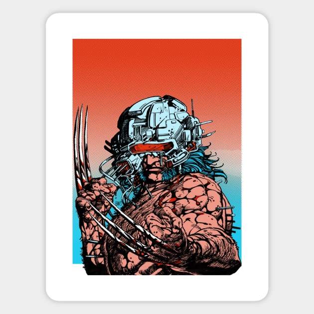 Weapon X Riso Magnet by SkipBroTees